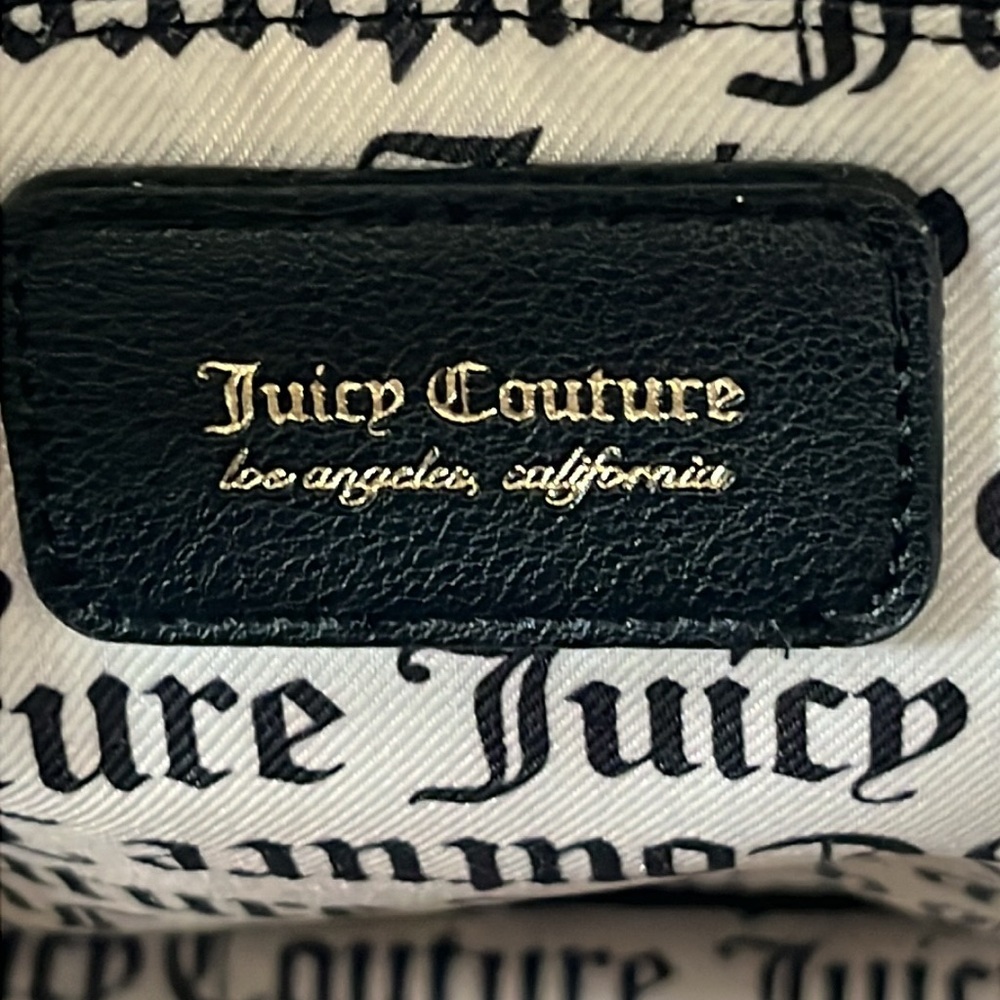 NEW Juicy Couture Liquorice Big Spender Studded Velvet Backpack - Picture 9 of 12